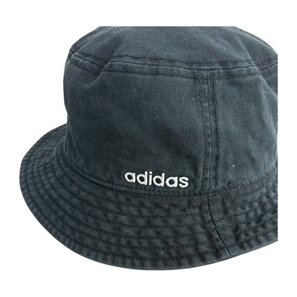 Adidas Black Cotton Bucket Hat OS AEROREADY Streetwear Sporty Casual Y2K Retro - Picture 2 of 7
